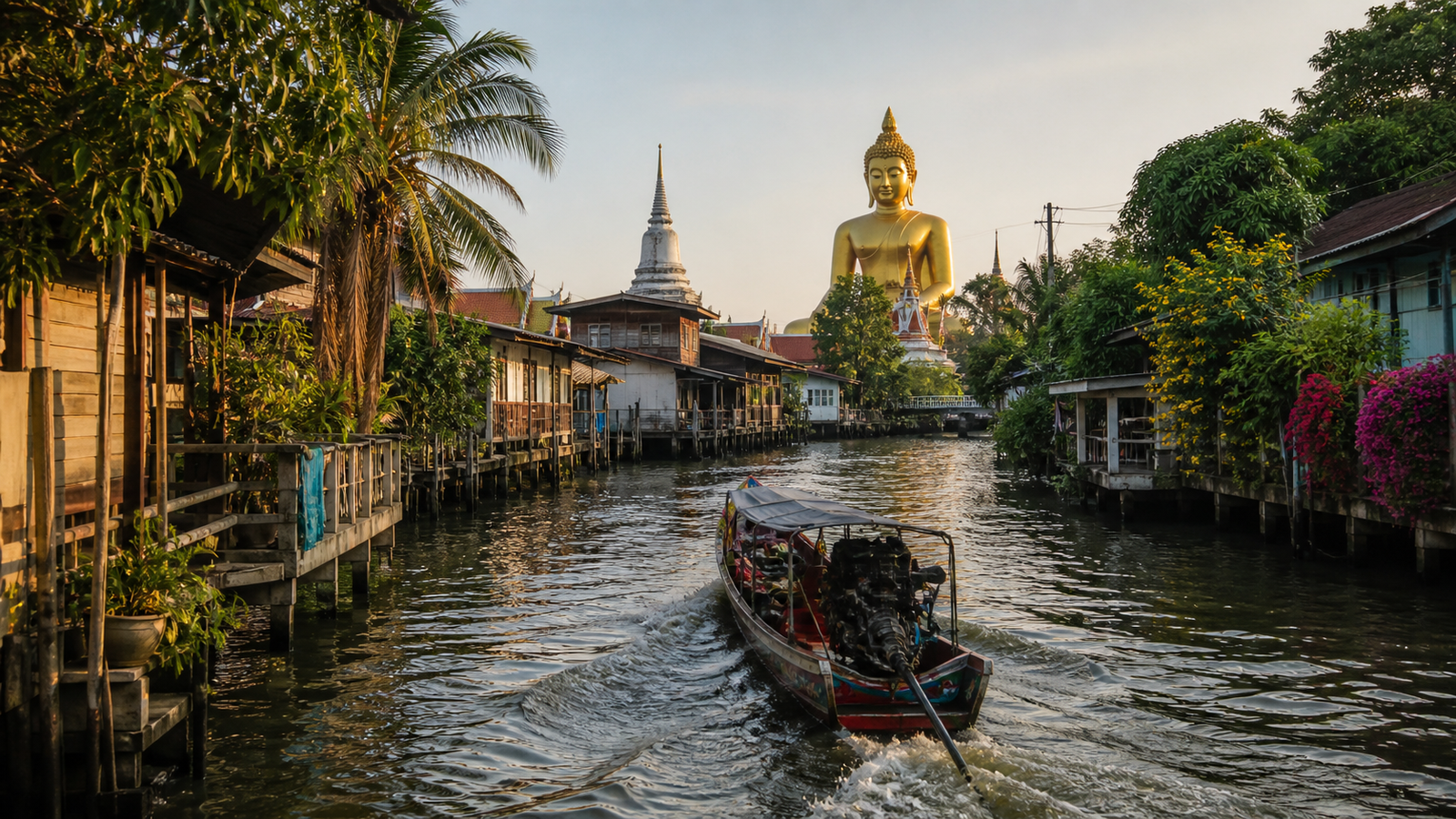Exploring the Bangkok Yai Canal and Wat Paknam