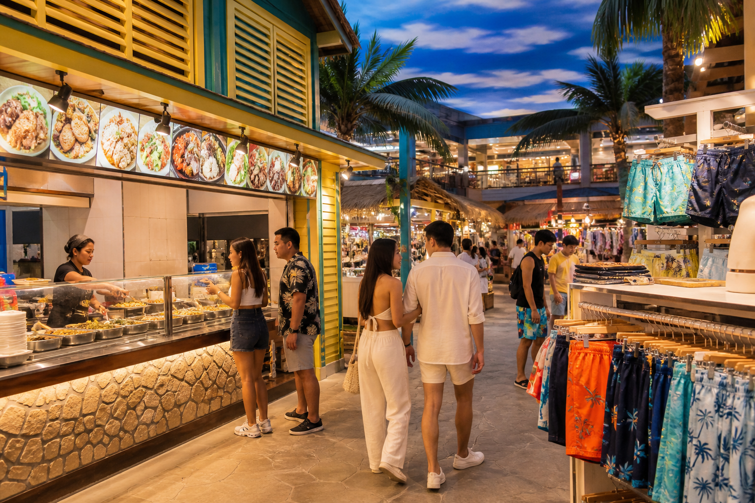 Caribbean Floor Food and Affordable Shopping