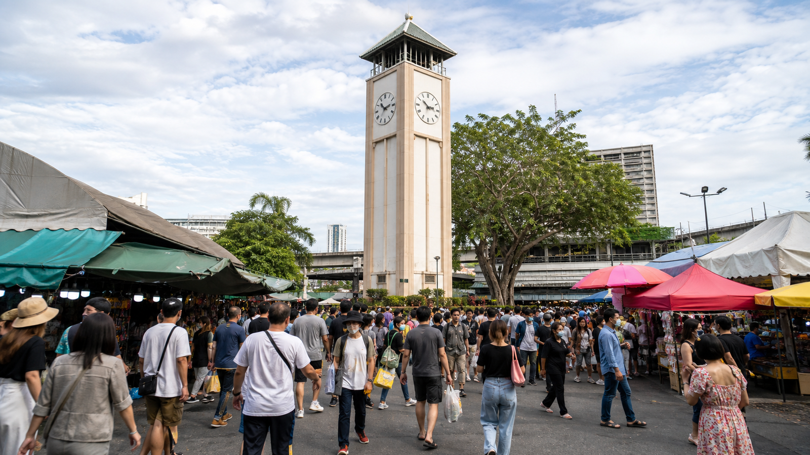 Chatuchak Clock Tower Meeting Point and Market Zones