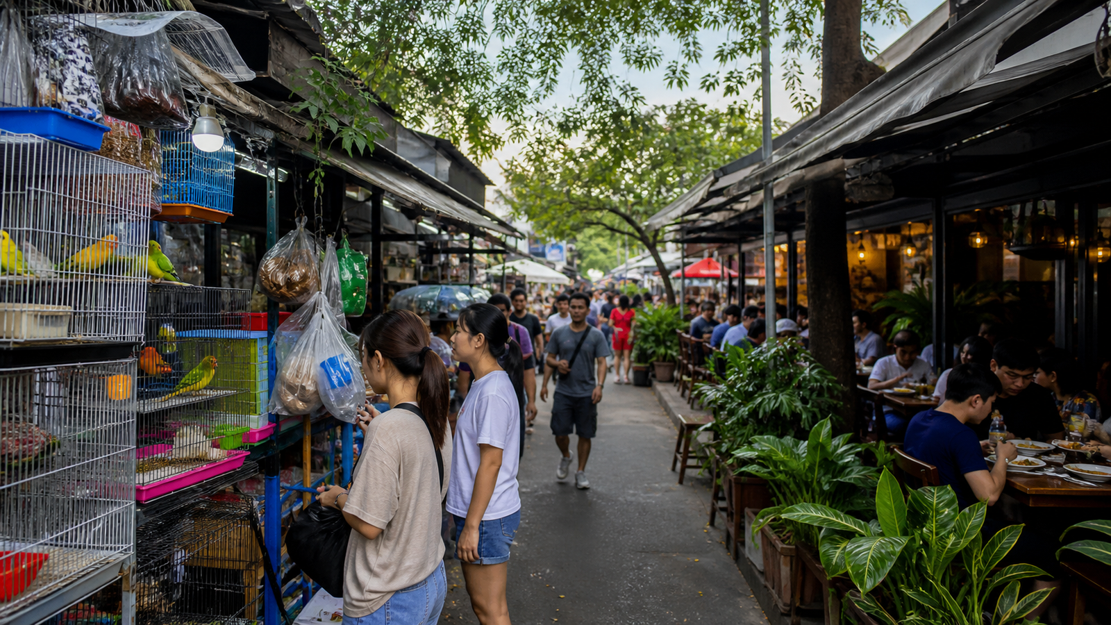 Chatuchak Pet Zone Route and Local Restaurants