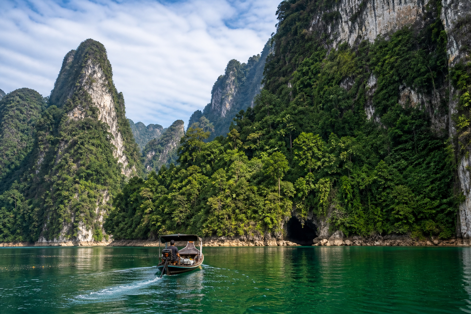 Cheow Lan Lake and Coral Cave