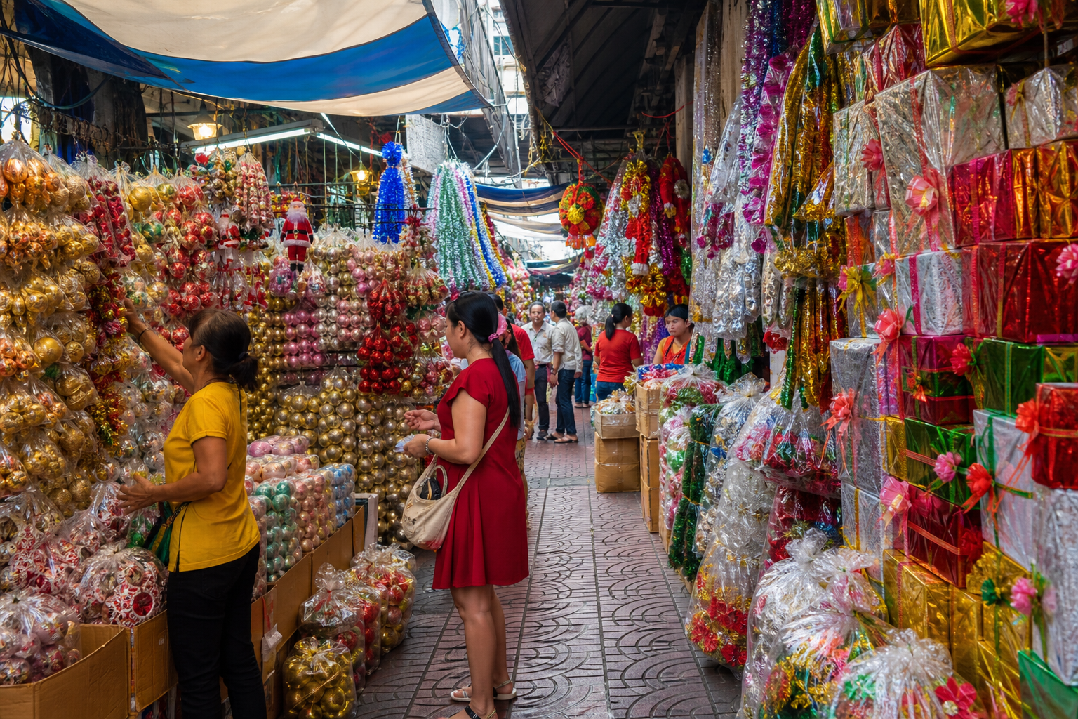 Chinatown gift market shopping in Bangkok