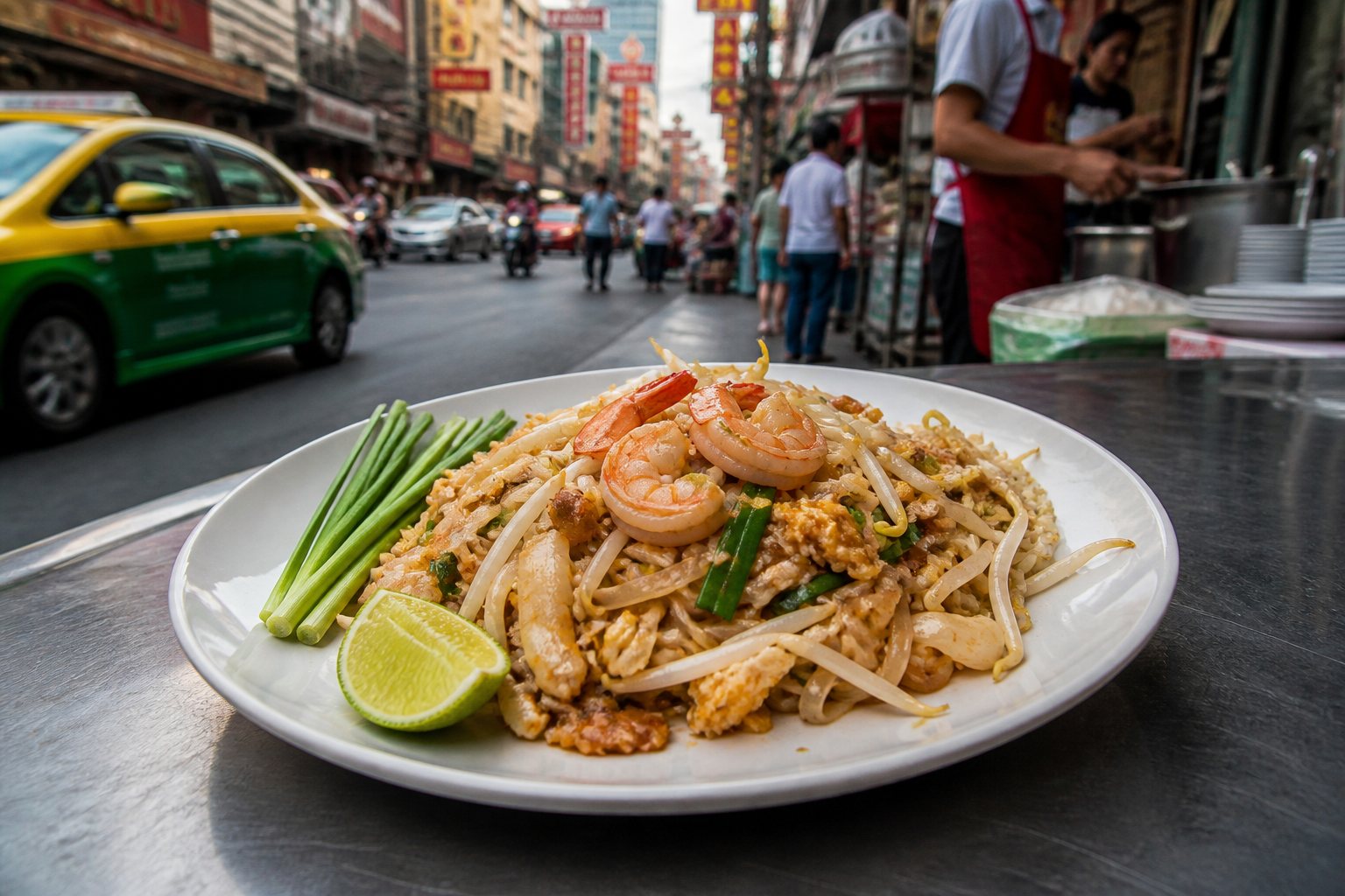 Chinatown Pad Thai with Shrimp for 70 to 80 Baht