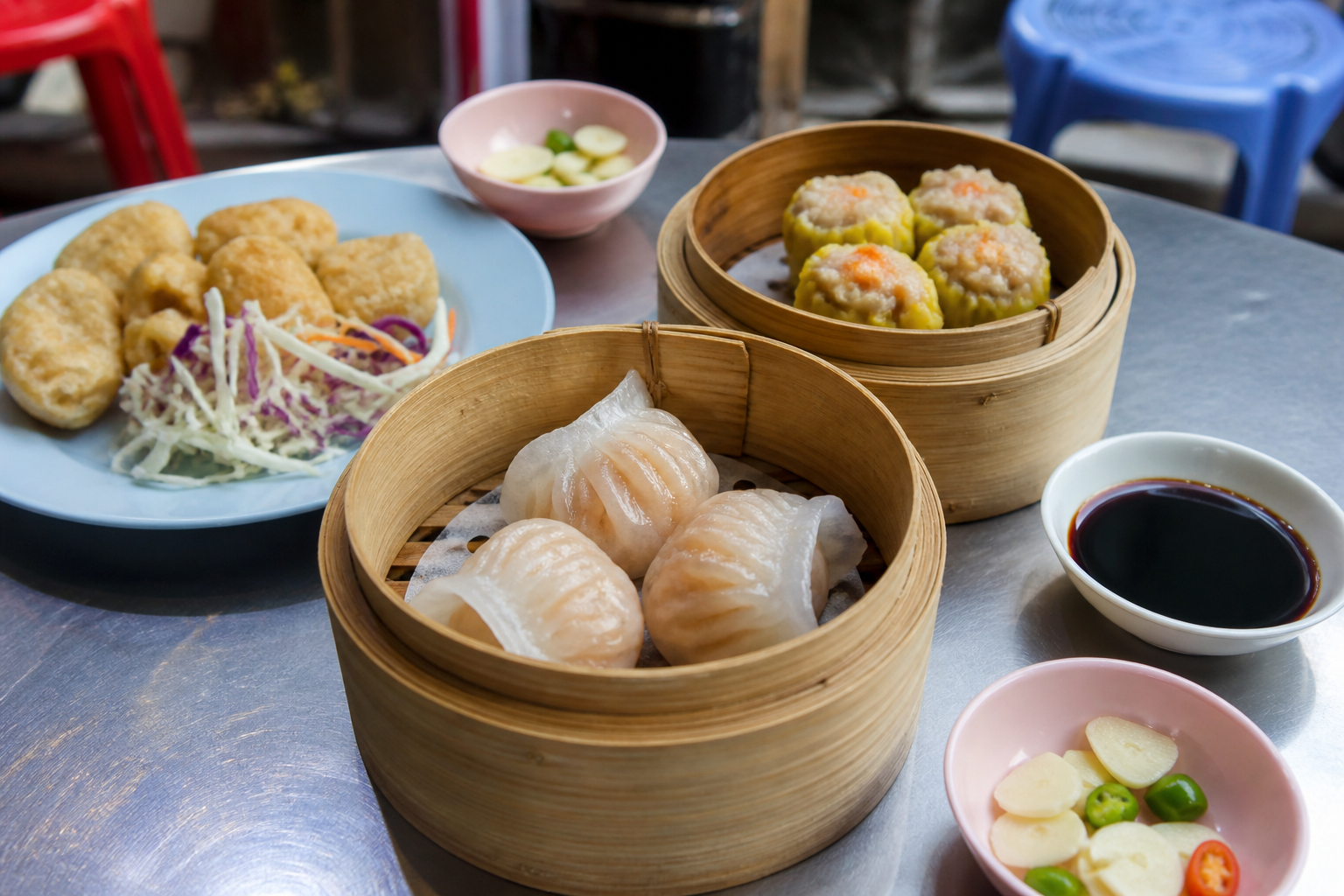 Shrimp Dumplings and Dim Sum in Chinatown
