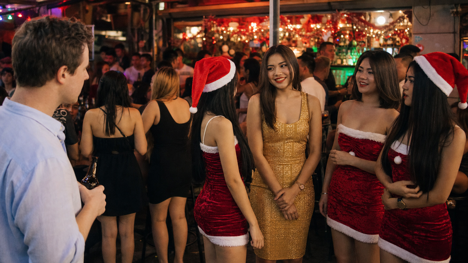 Christmas Eve 2019 in Chiang Mai: The Gold-Dress Girl