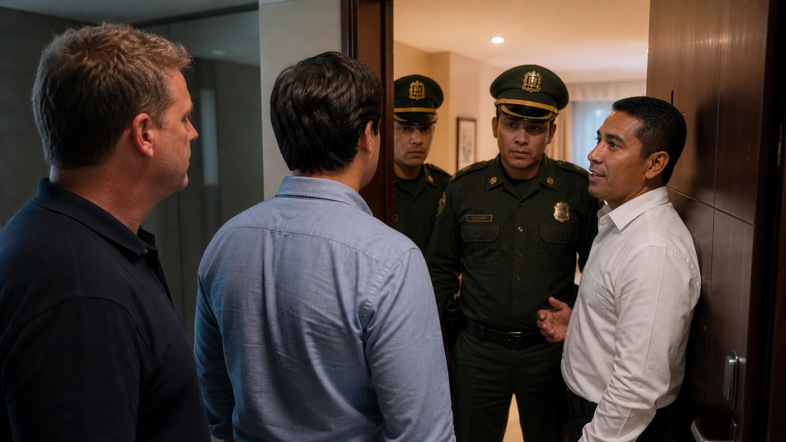 Colombian Police Knock on the Hotel Door