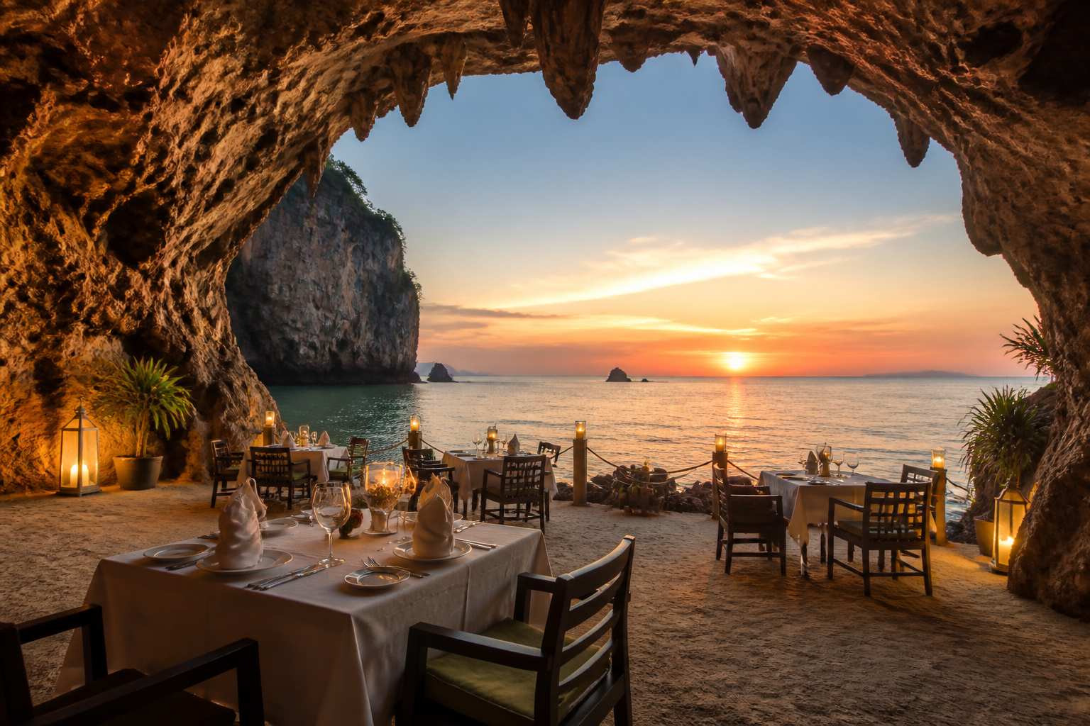 Dinner at the Grotto Restaurant