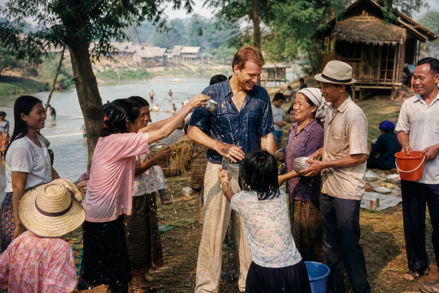 Drinking and Celebrating Songkran in Far’s Village