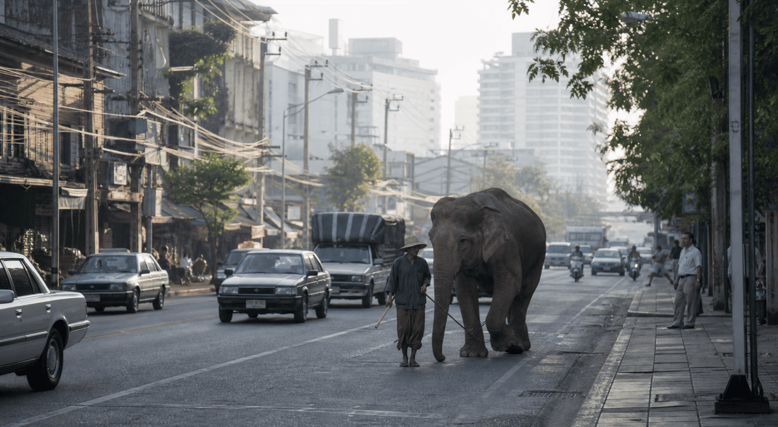 Elephants on Sukhumvit Road