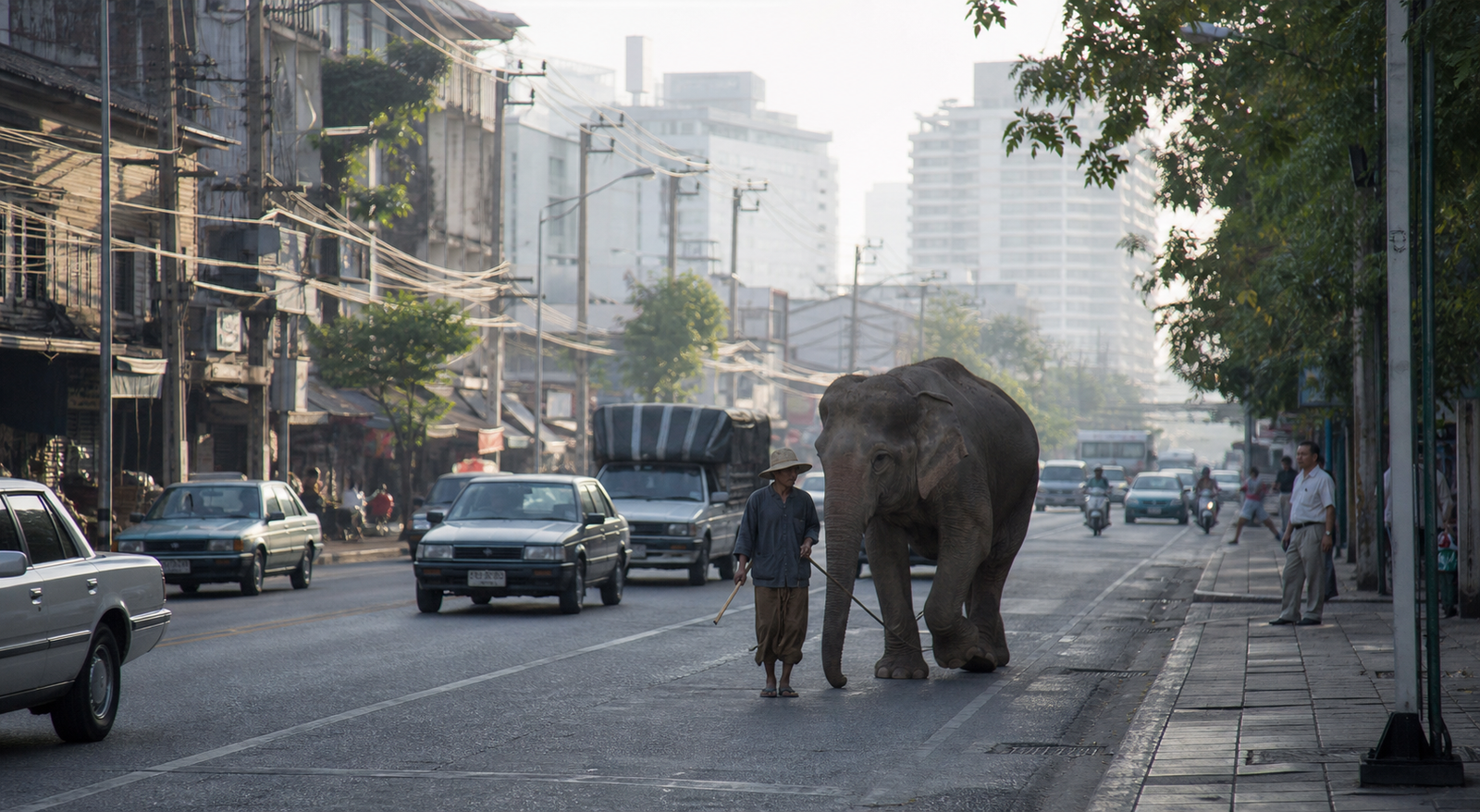 Elephants on Sukhumvit Road