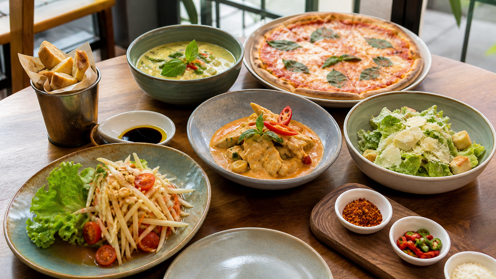 Balancing Thai Food and Western Food