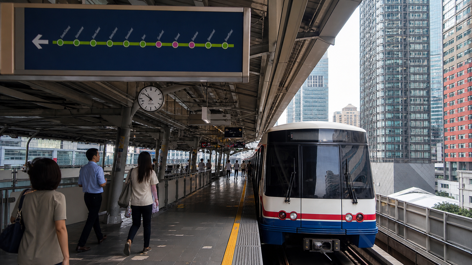 Taking the BTS from Ekkamai to Asok