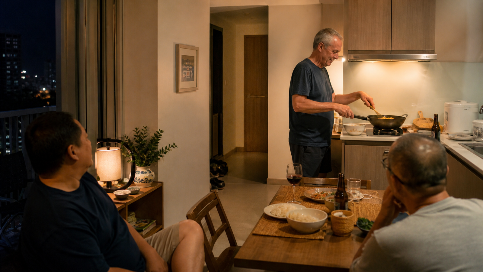 The Quiet Routine of Cooking, Friends, and Local Life