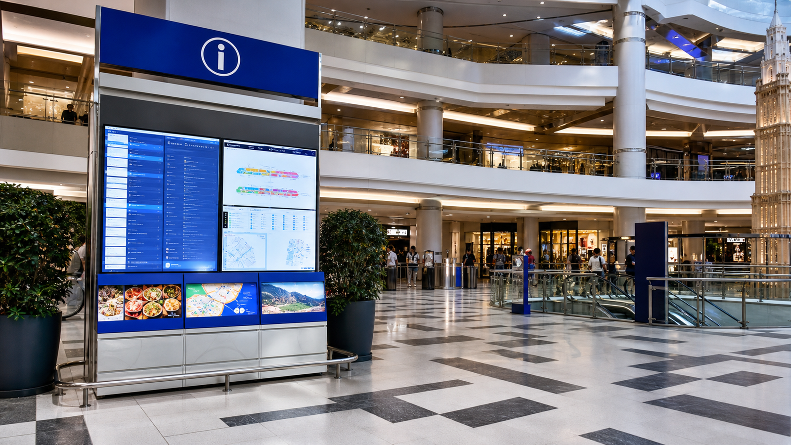 Using English Information Screens at Terminal 21