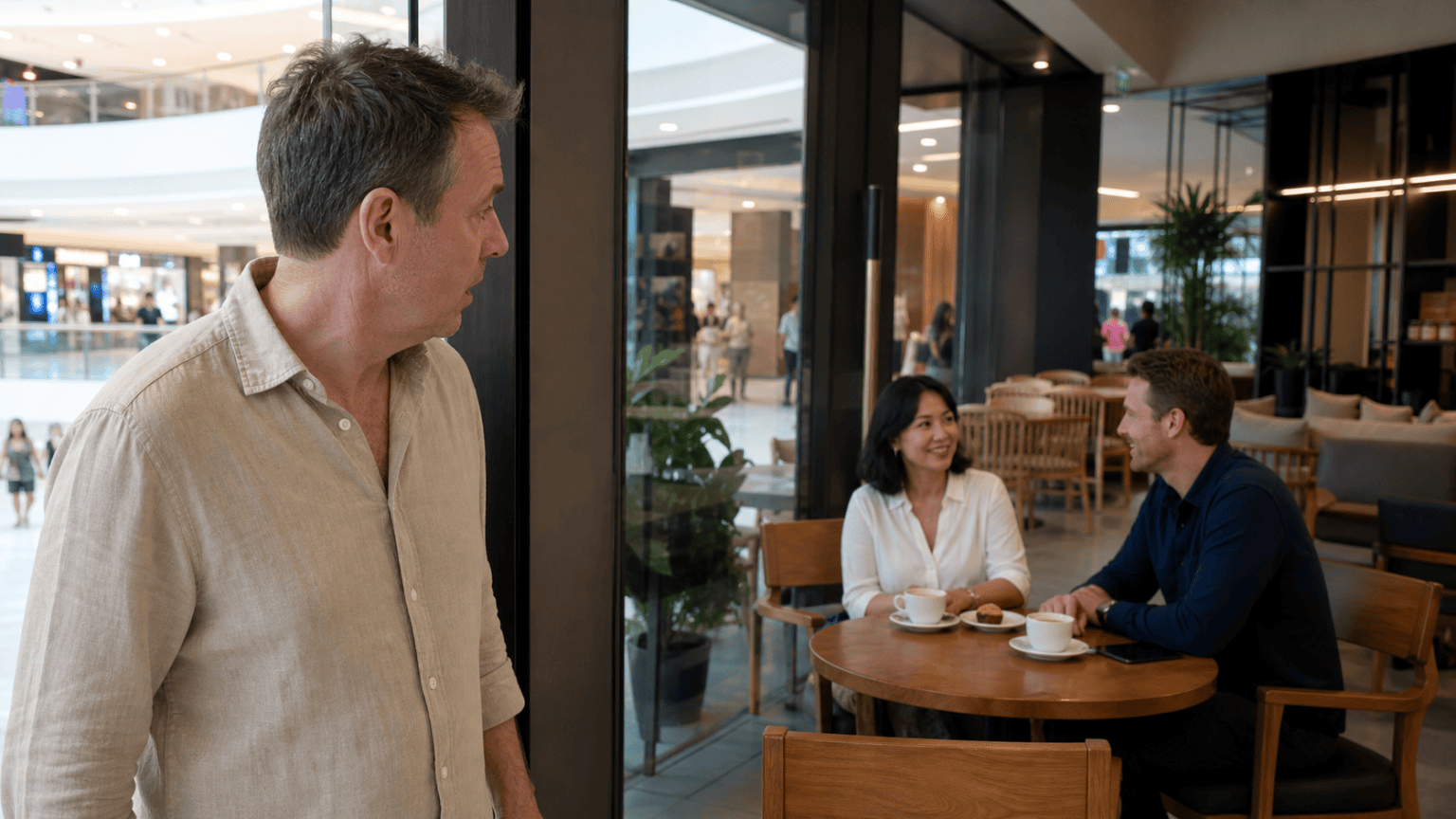 Finding Nut with Another Date at Starbucks
