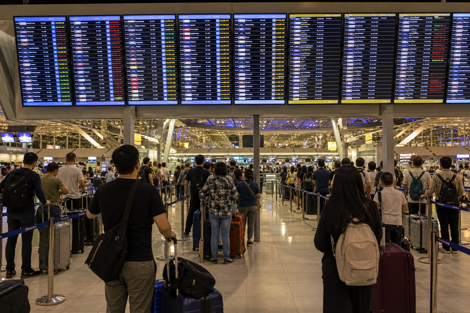 Flight Delays and Departures at Suvarnabhumi Airport