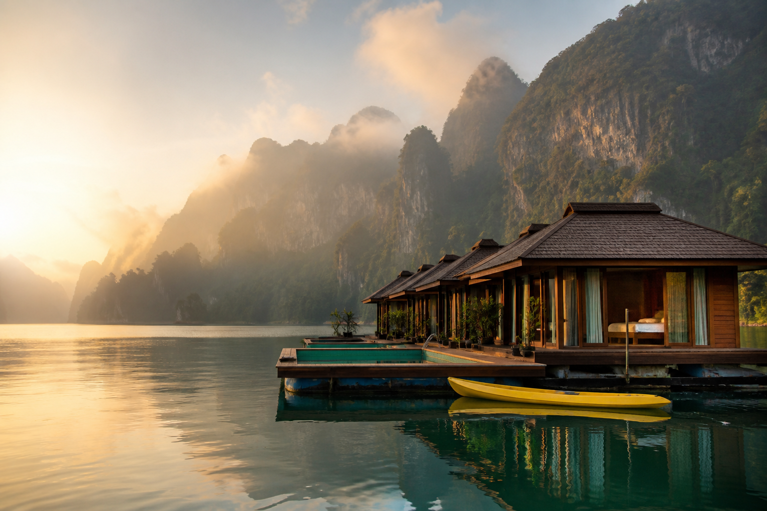 Floating Bungalows on Cheow Lan Lake