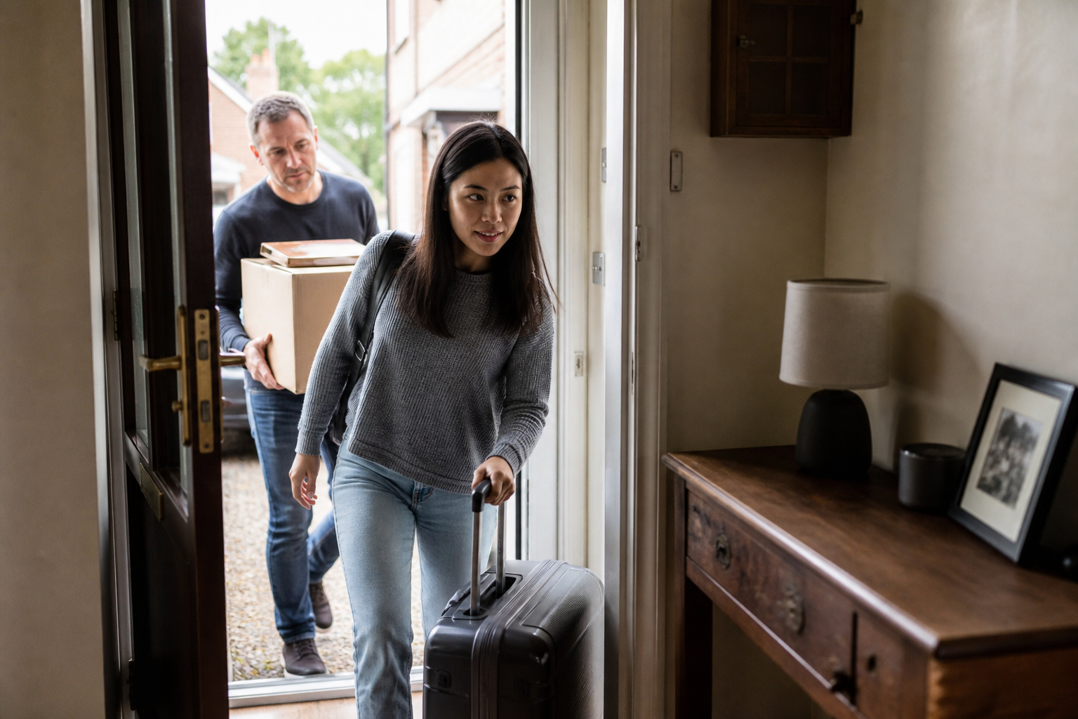 Her Divorce and Moving In
