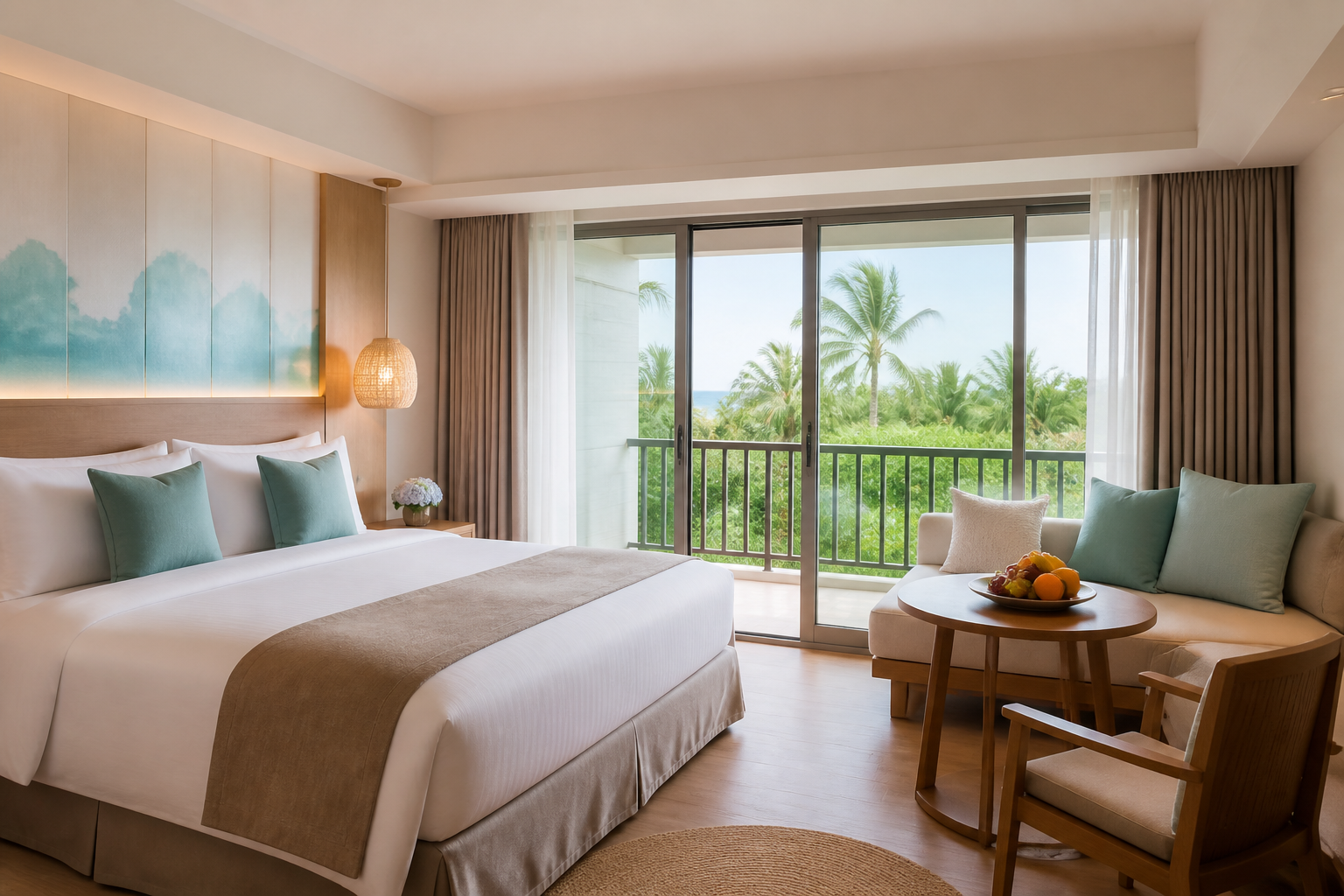Comfortable Hua Hin hotel room with sea view