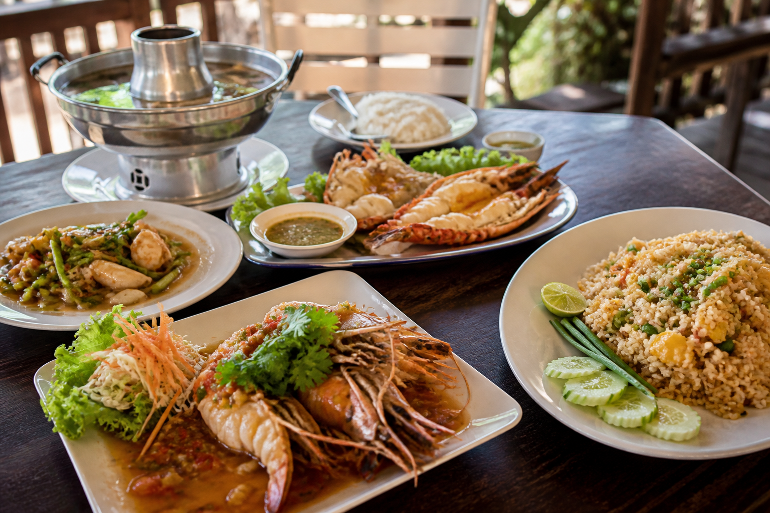 Thai seafood and local dishes in Hua Hin