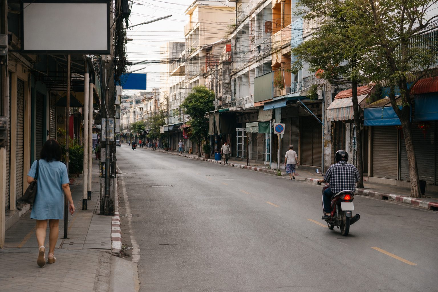 Hua Hin Main Streets During Restrictions