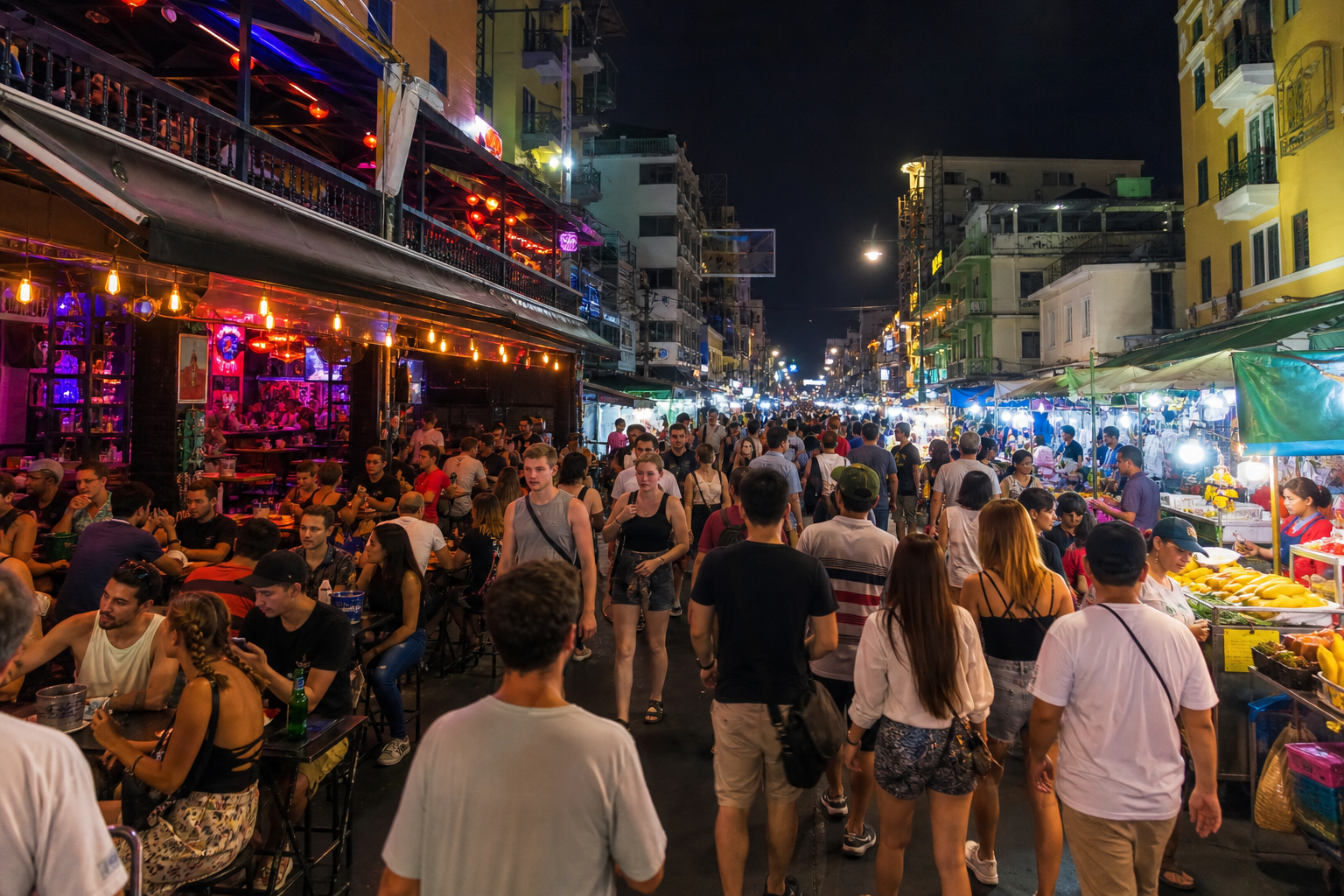 Khao San Road's Backpacker Party Atmosphere