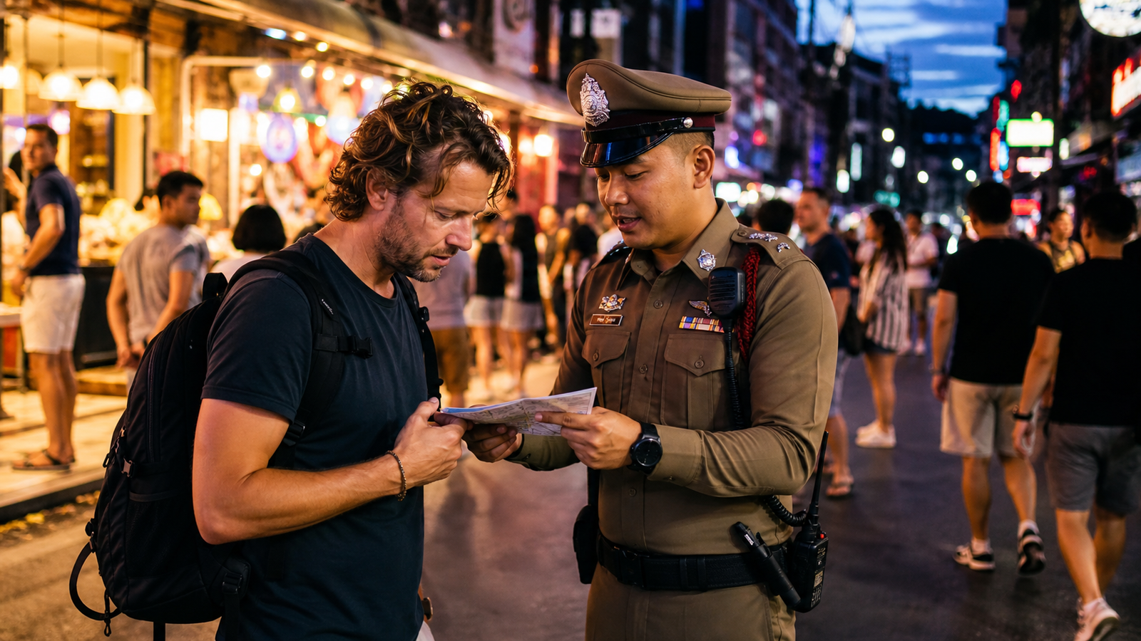 A Kind Policeman on Bangla Road
