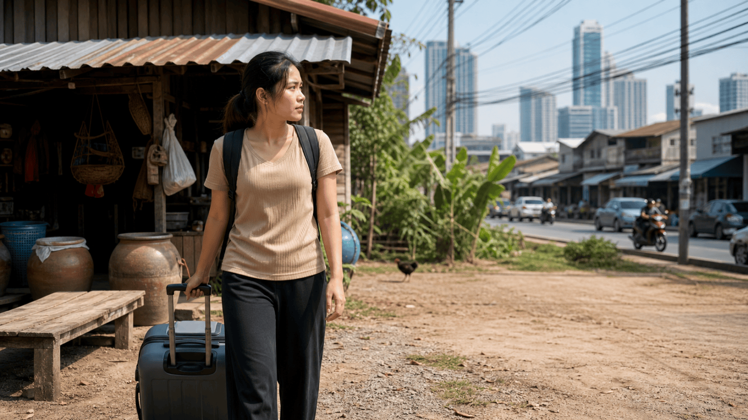 Kwan Leaves Isaan and Starts Work in Bangkok