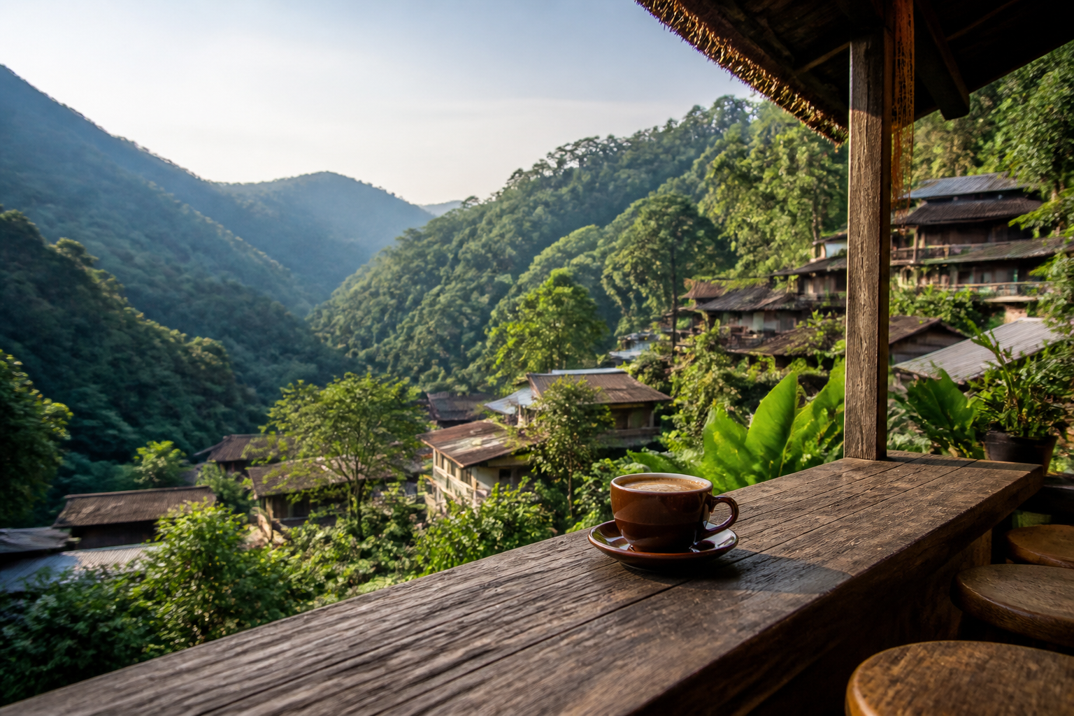 Mae Kampong Coffee Cafes and Mountain Views