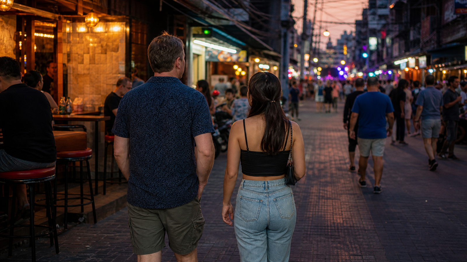 Meeting a British Friend on Walking Street