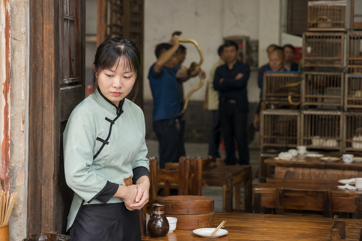 Meeting a Shy Chinese Waitress