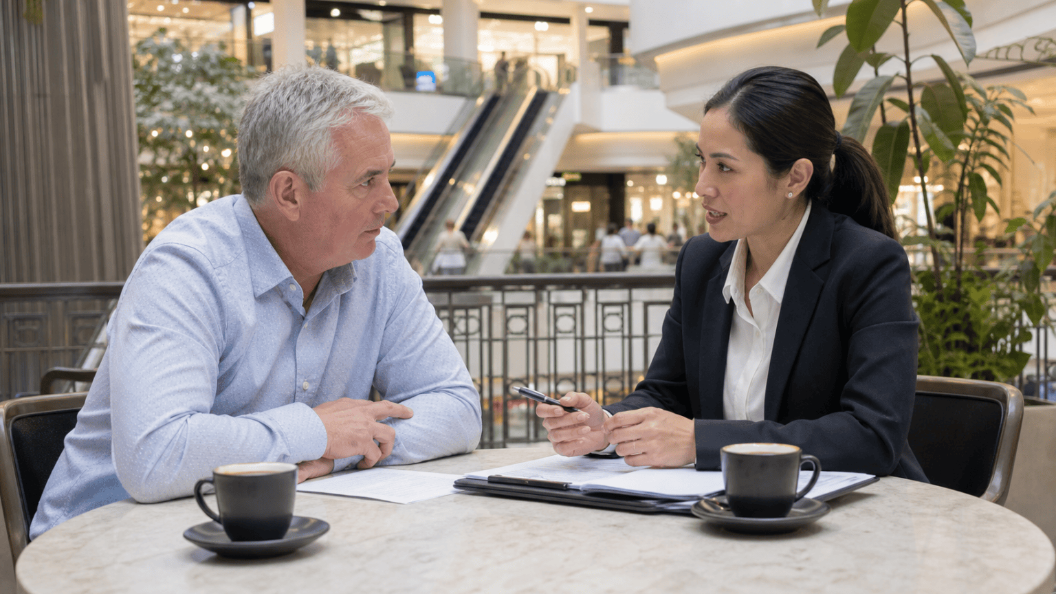 Meeting an Insurance Representative at Terminal 21