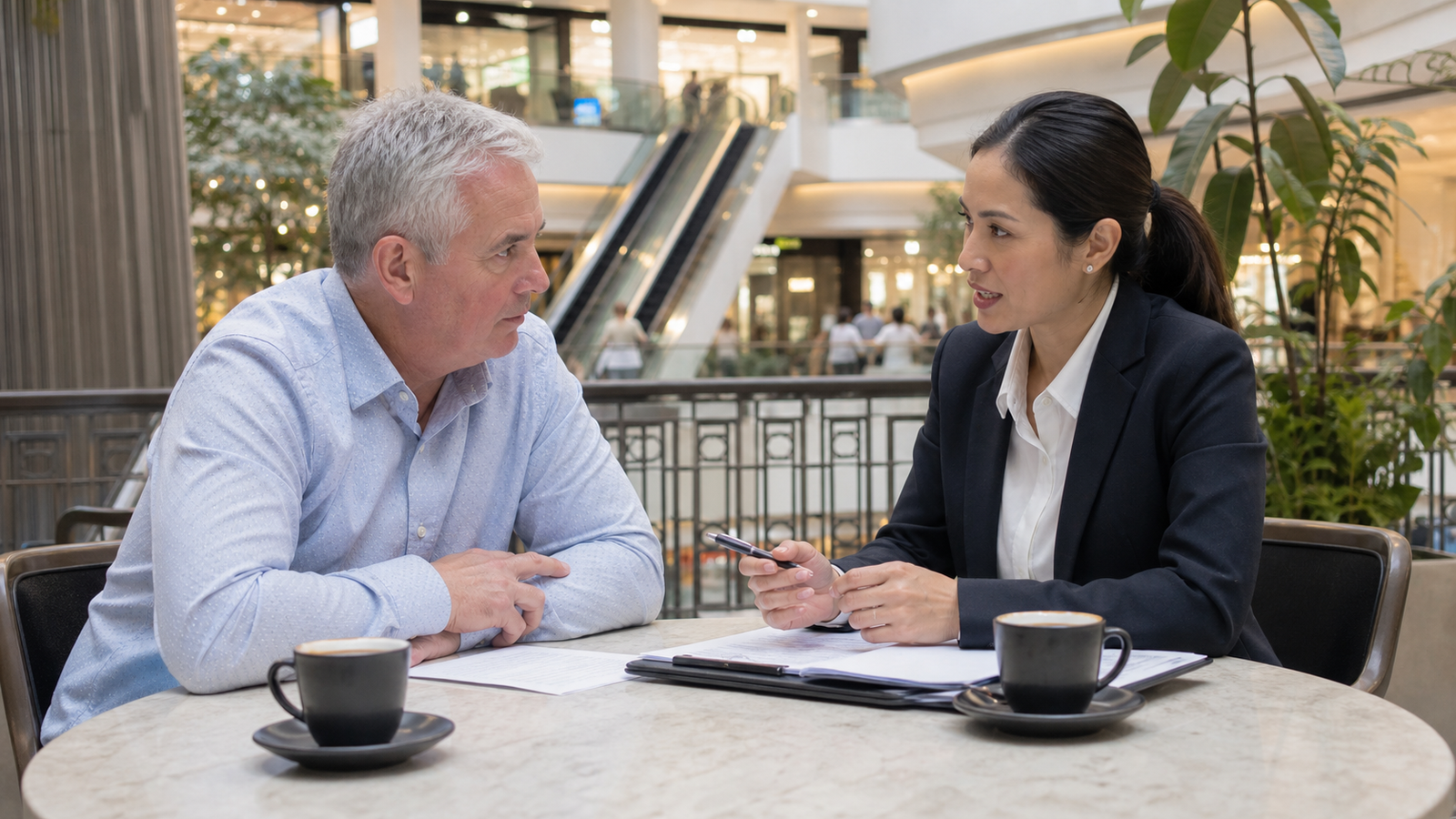 Meeting an Insurance Representative at Terminal 21