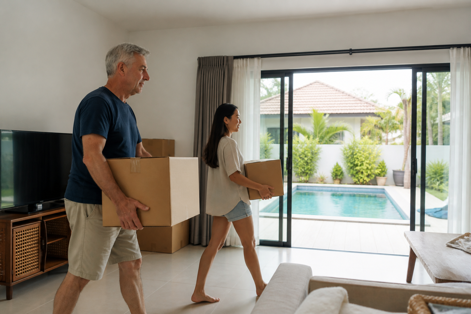 Moving Into the House