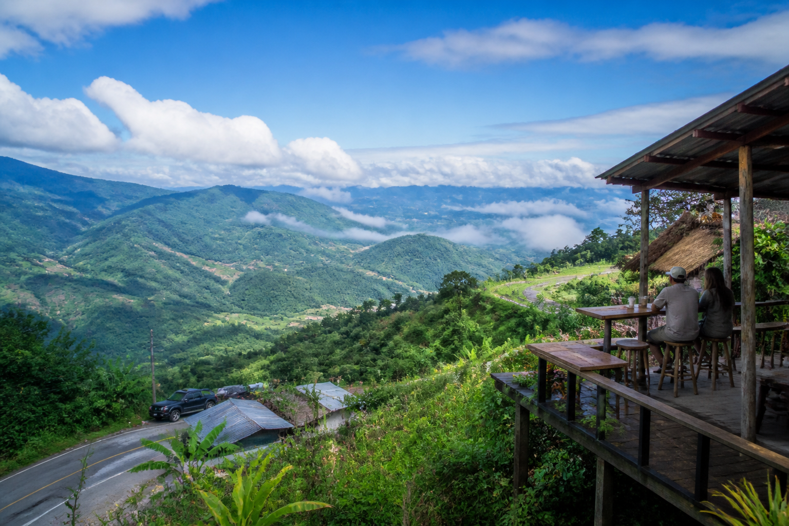 Mountain View Stops Before the Remote Homestay