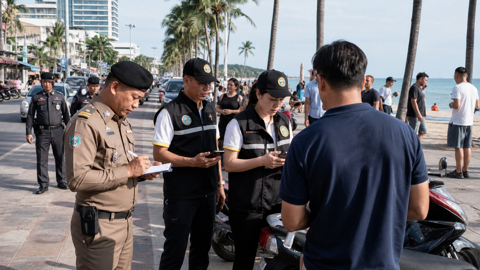 Pattaya City Launches Checks in Central Pattaya