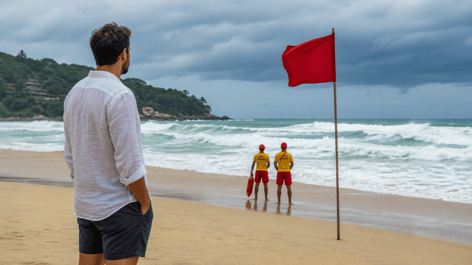 Phuket Red Flag Swimming Warning