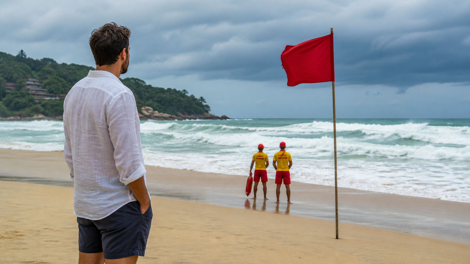 Phuket Red Flag Swimming Warning