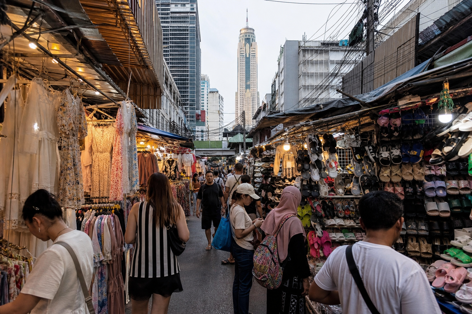 Pratunam Open Market and Hidden Lanes