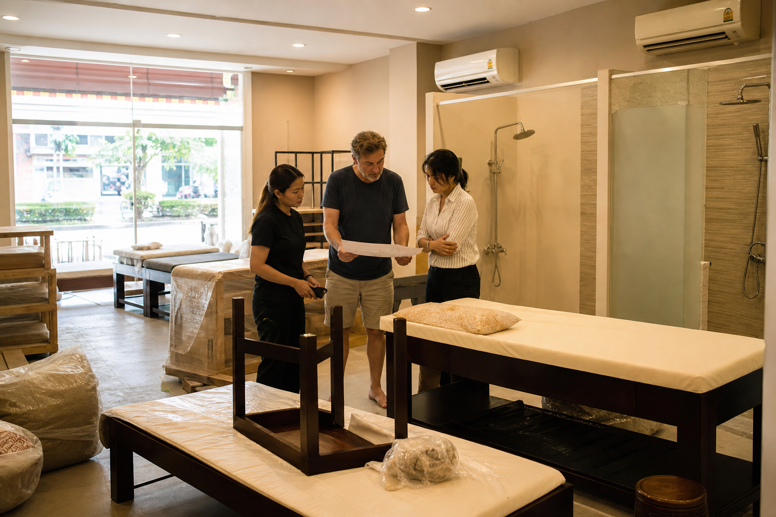 Preparing the Massage Shop