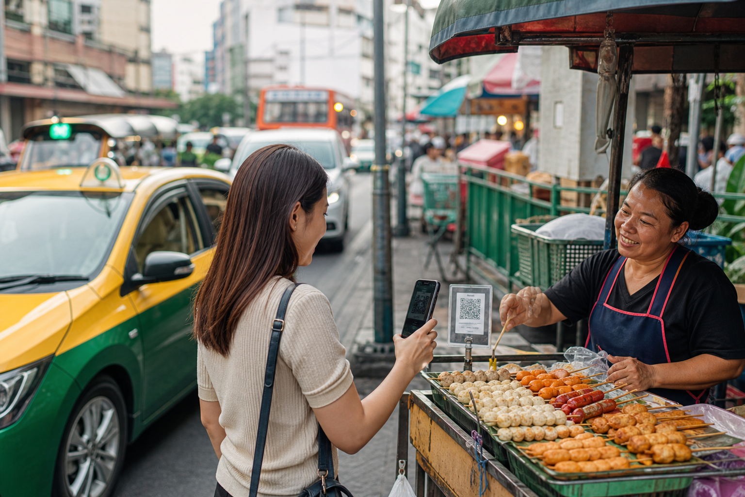 QR Codes for Taxis and Street Vendors