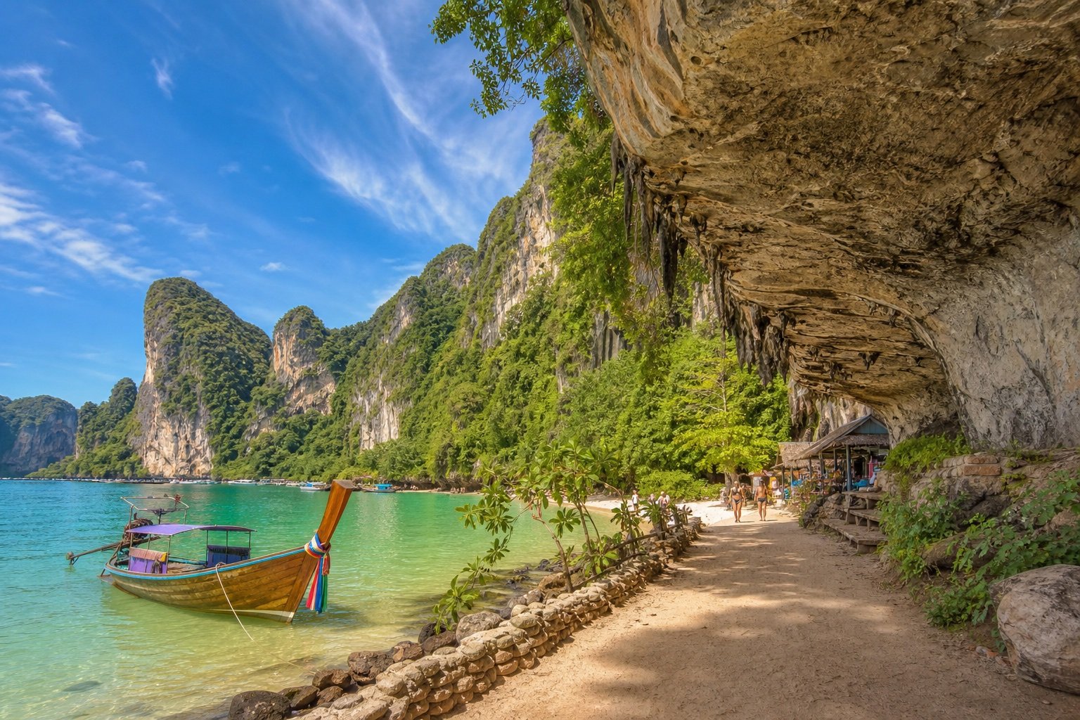 Railay Beach Krabi for Limestone Cliffs and Hidden Coves
