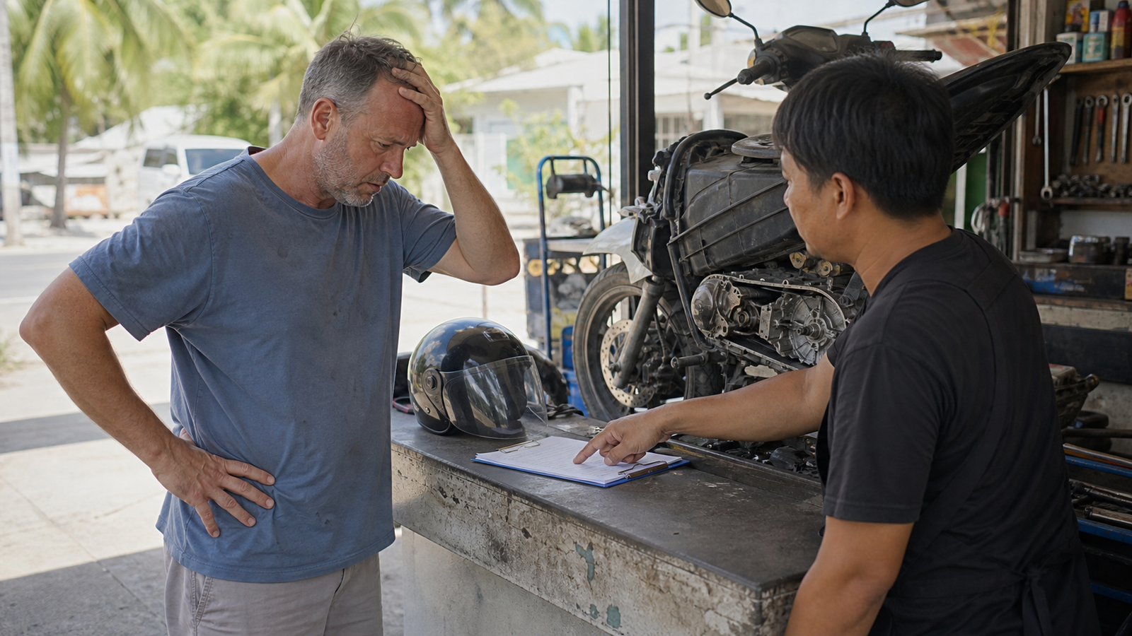 repair-bill-and-helmet-lesson