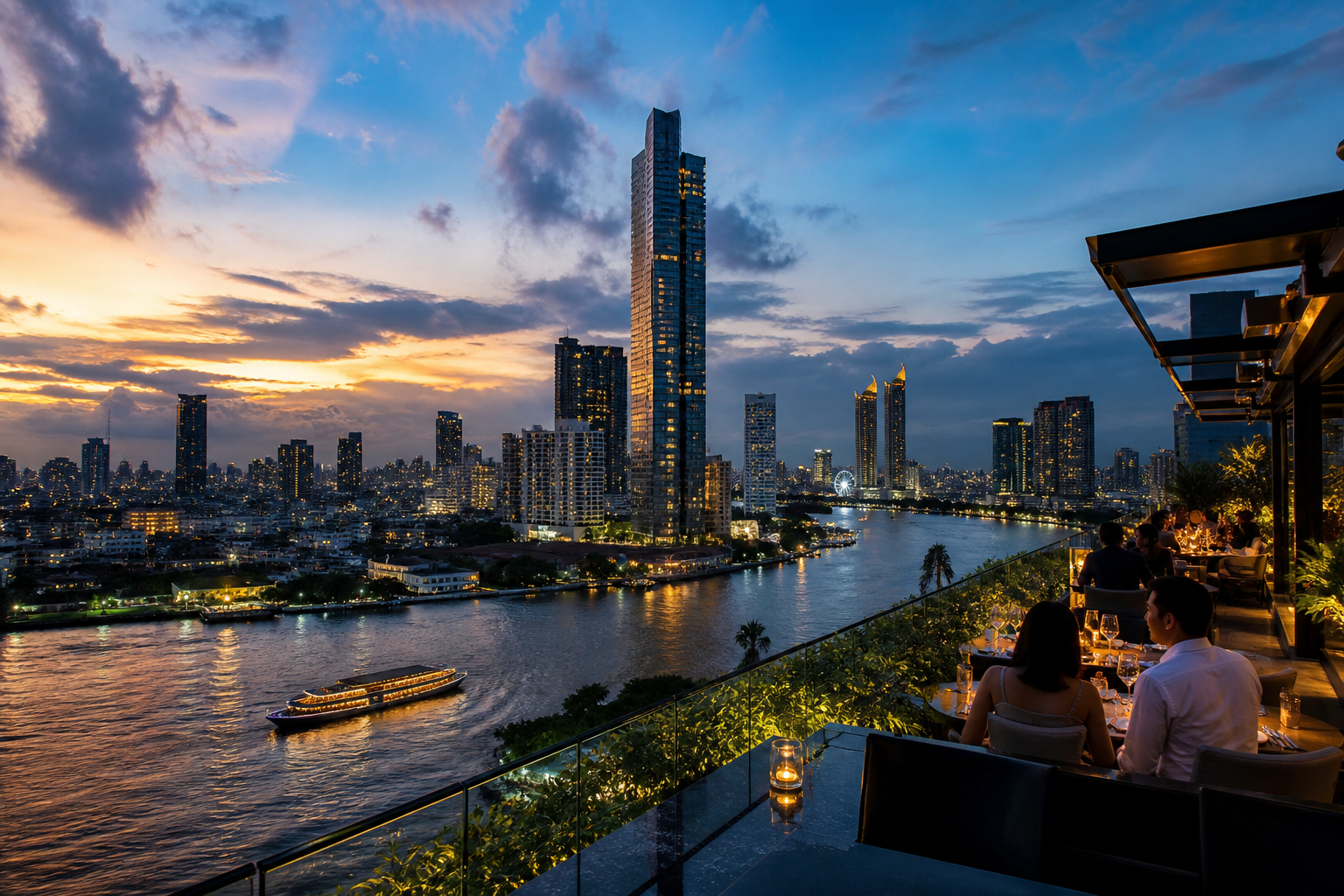 Choosing a Rooftop Bar or Riverside Dinner