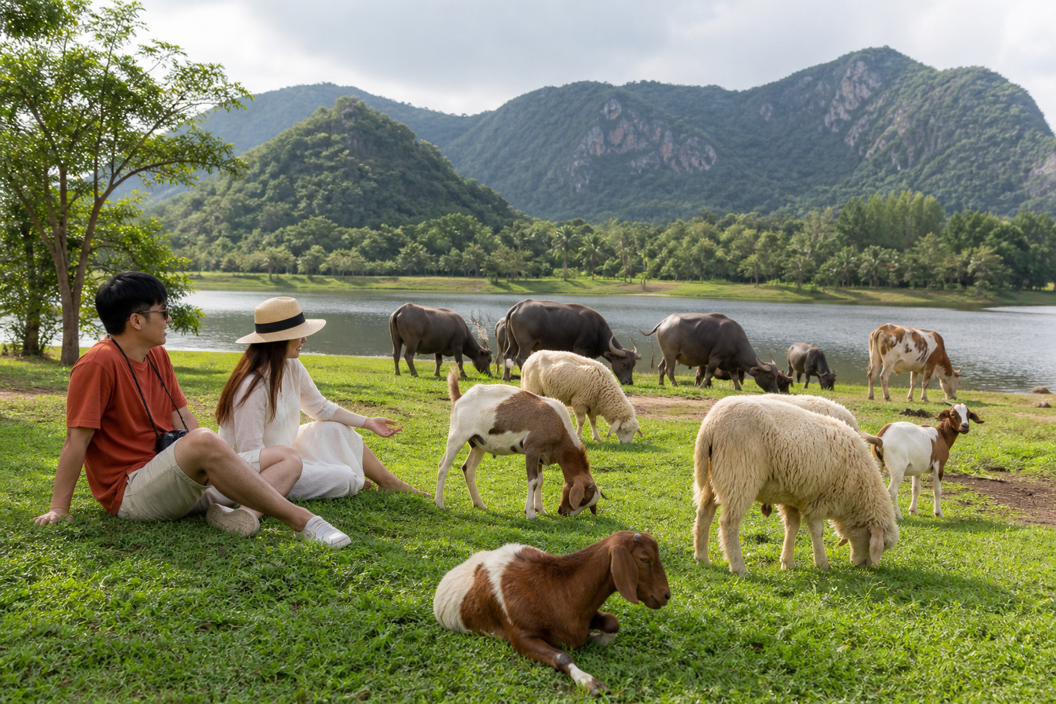 Saraburi Lake Green Spaces and Animals