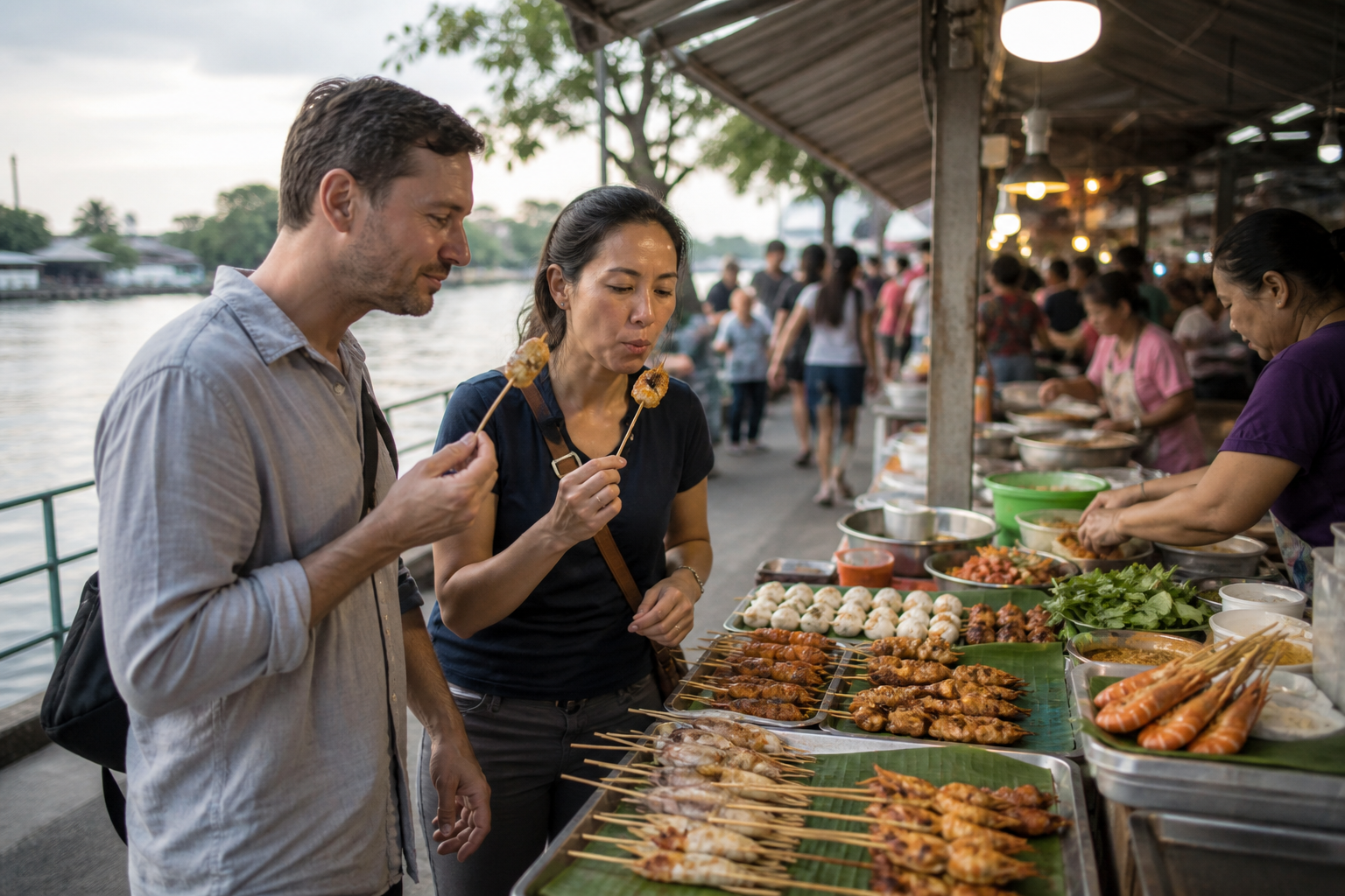 Saraburi Riverside Market Food
