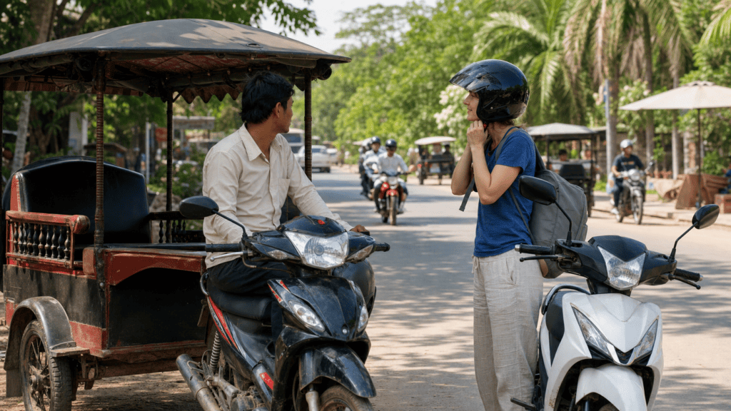 Scooters and Tuk-Tuks in Siem Reap