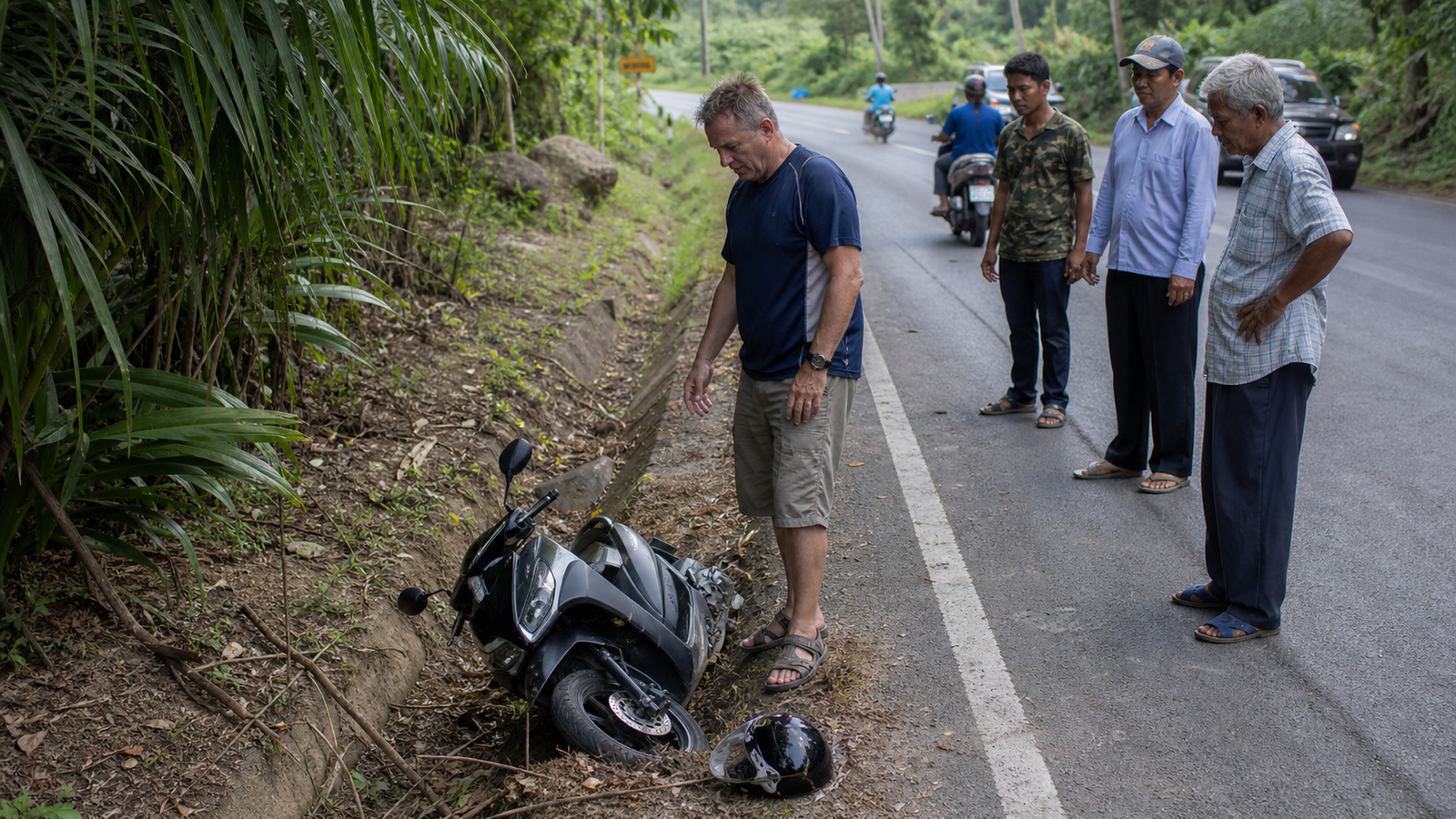 second-scooter-crash-in-the-ditch