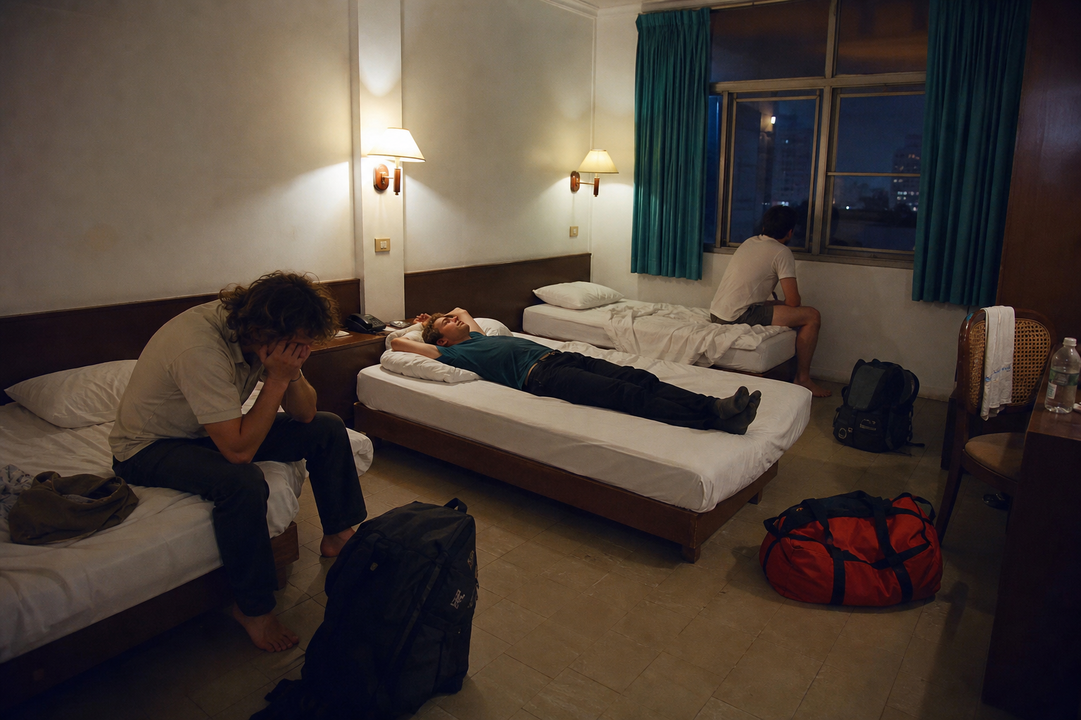 Sharing a 21 Dollar Miami Hotel Room on Arrival in Bangkok