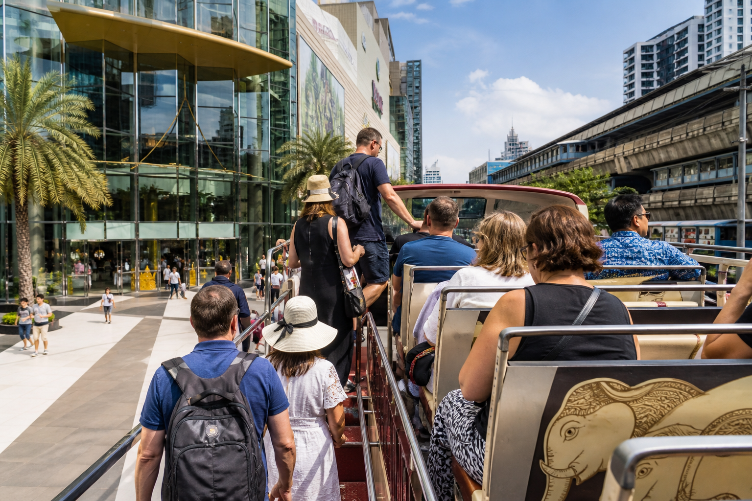 Siam Paragon Elephant Bus Tour Start